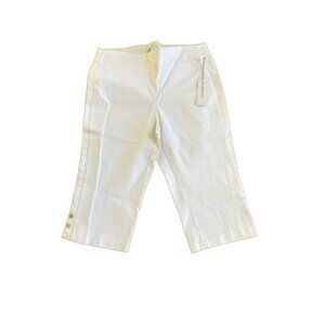 Liz Claiborne Lori Womens White Pants Size 14 Rayon/Nylon/Spandex Blend